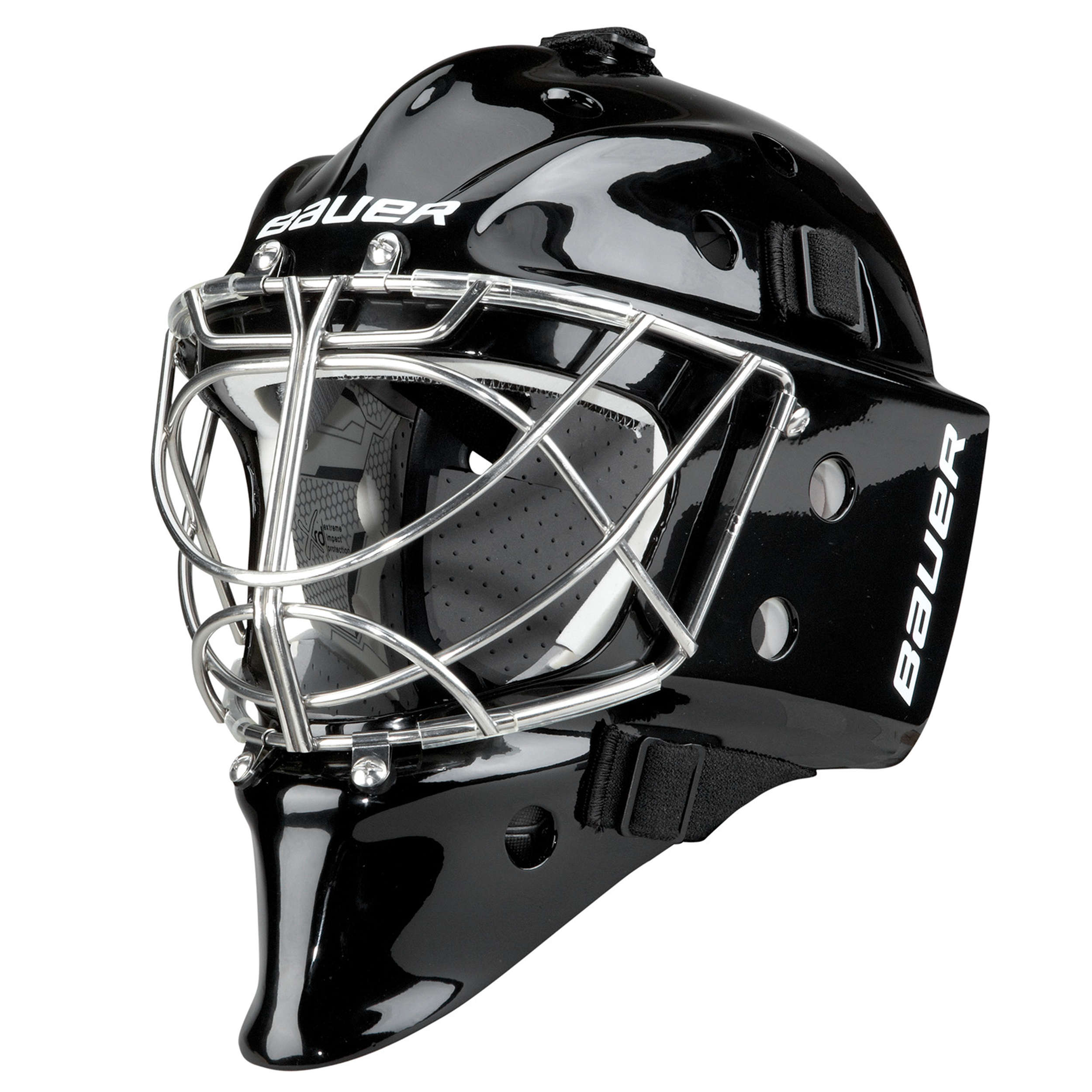 Вратарь шлем купить. Бауэр 950 вратарский шлем. Вратарский шлем хоккейный Bauer 950. Хоккейный шлем для вратаря Бауэр. Шлем хоккейный вратарский черный Bauer.